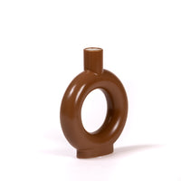 Chocolate Doughnut Ceramic Vase