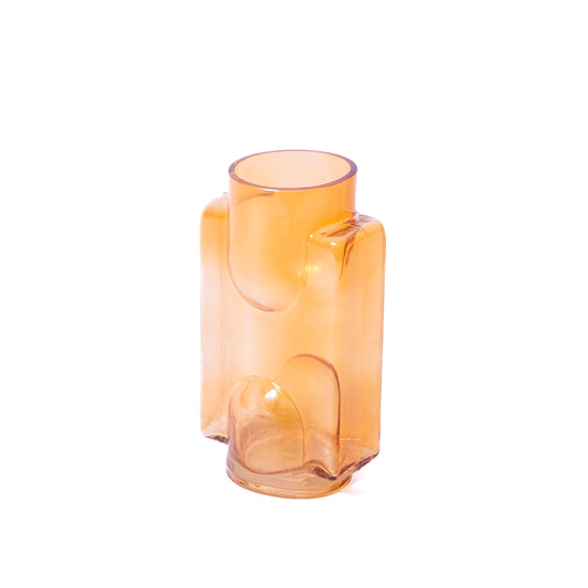 Autumn Art Deco Glass Vase (26cm x 14cm)