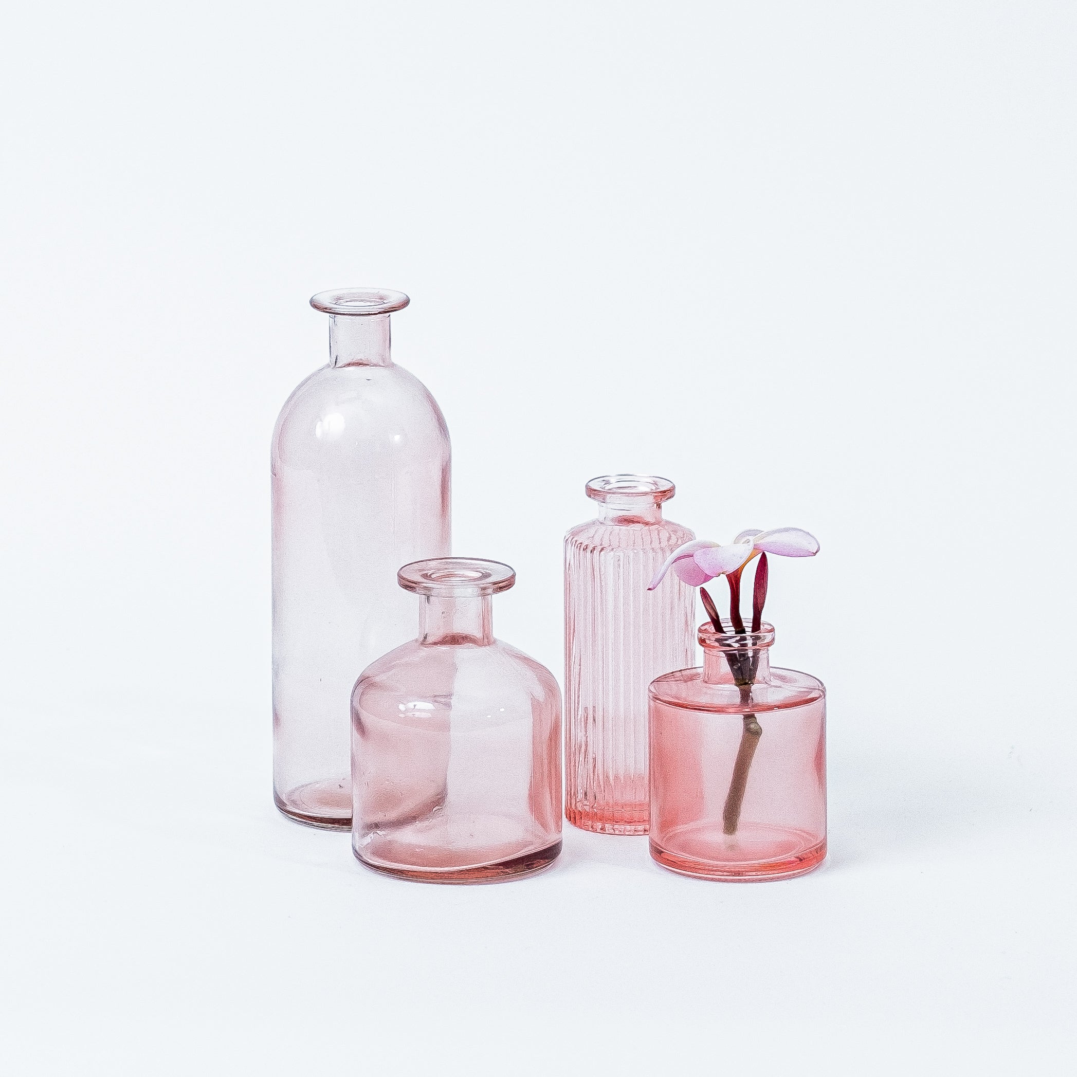 Lizzy Pink Round Glass Vase